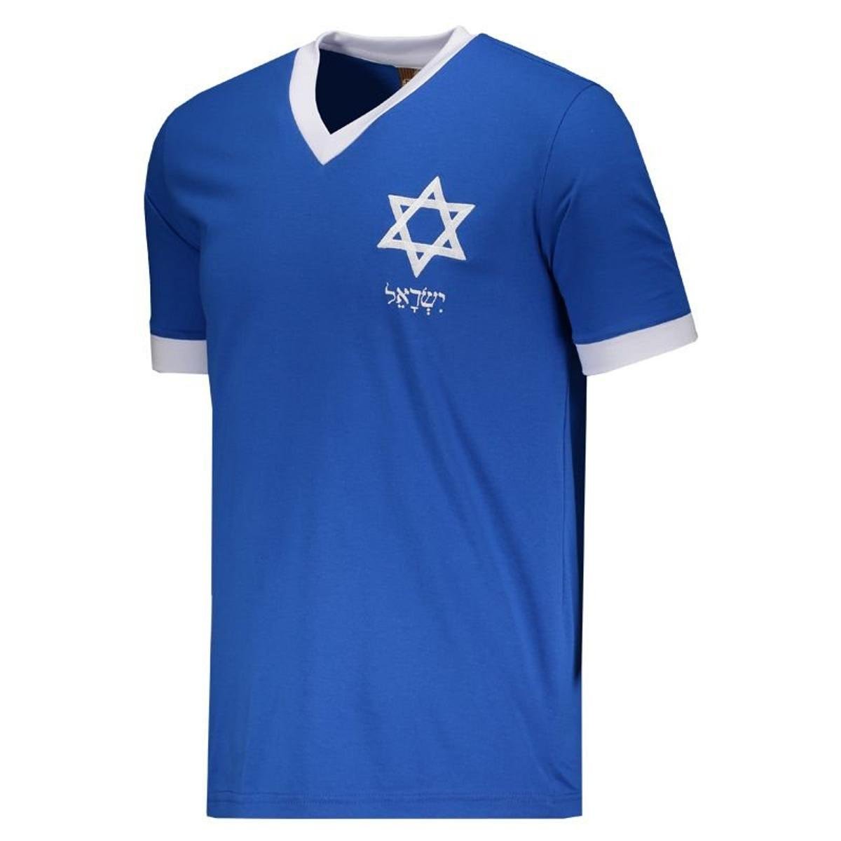 Camisa Israel Retrô Masculina Azul Netshoes Camisa Israel Retrô Masculina Azul Netshoes