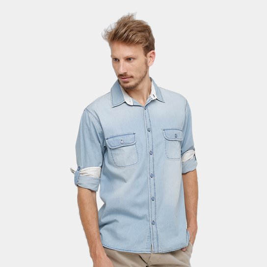 Camisa Jeans Blue Baby Manga Longa Estonada Masculina Jeans Netshoes Camisa Jeans Blue Baby Manga Longa Estonada Masculina Jeans Netshoes