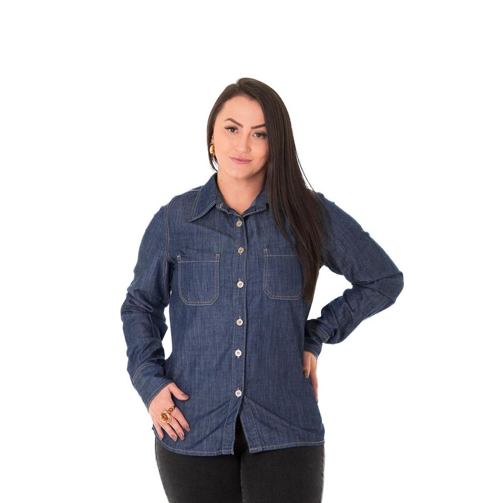 Camisa Jeans Feminina Arauto Leve M/l