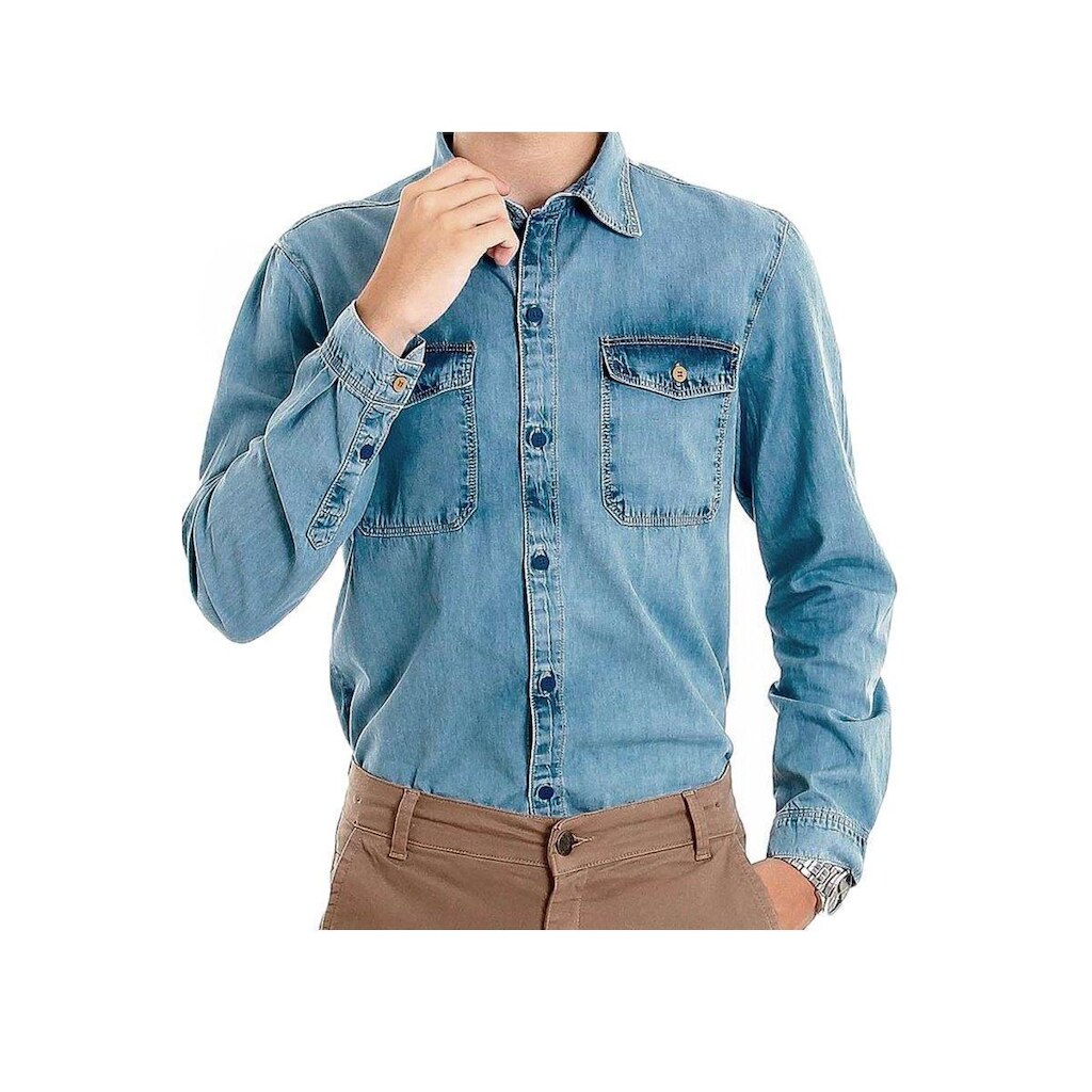 Camisa Jeans Infantil Tradicional Masculino