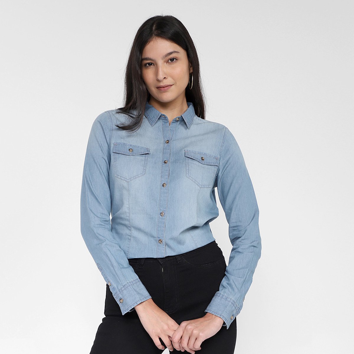 Camisa Jeans Manga Longa Aishty Core Feminina é ruim? Camisa Jeans Manga Longa Aishty Core Feminina é boa?