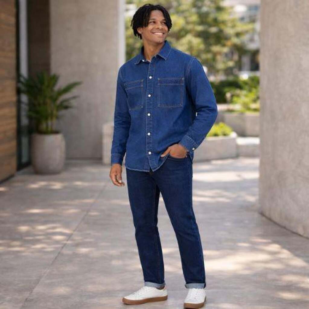 Camisa Jeans Masculina - Enfim