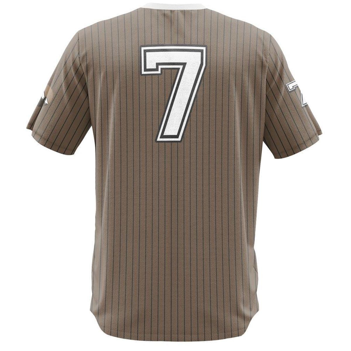 Camisa Jersey Omaha Mavericks Baseball Beisebol Marrom Netshoes