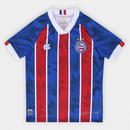 Camisa Juvenil Bahia II 23/24 Torcedor s/n° Esquadrão - Marinho+Vermelho Menor preço em Camisa Juvenil Bahia II 23/24 Torcedor s/n° Esquadrão - Marinho+Vermelho