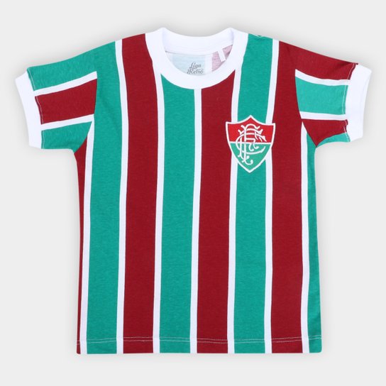 Camisa Juvenil Fluminense Retrô 1975 - Vermelho+Verde Menor preço em Camisa Juvenil Fluminense Retrô 1975 - Vermelho+Verde