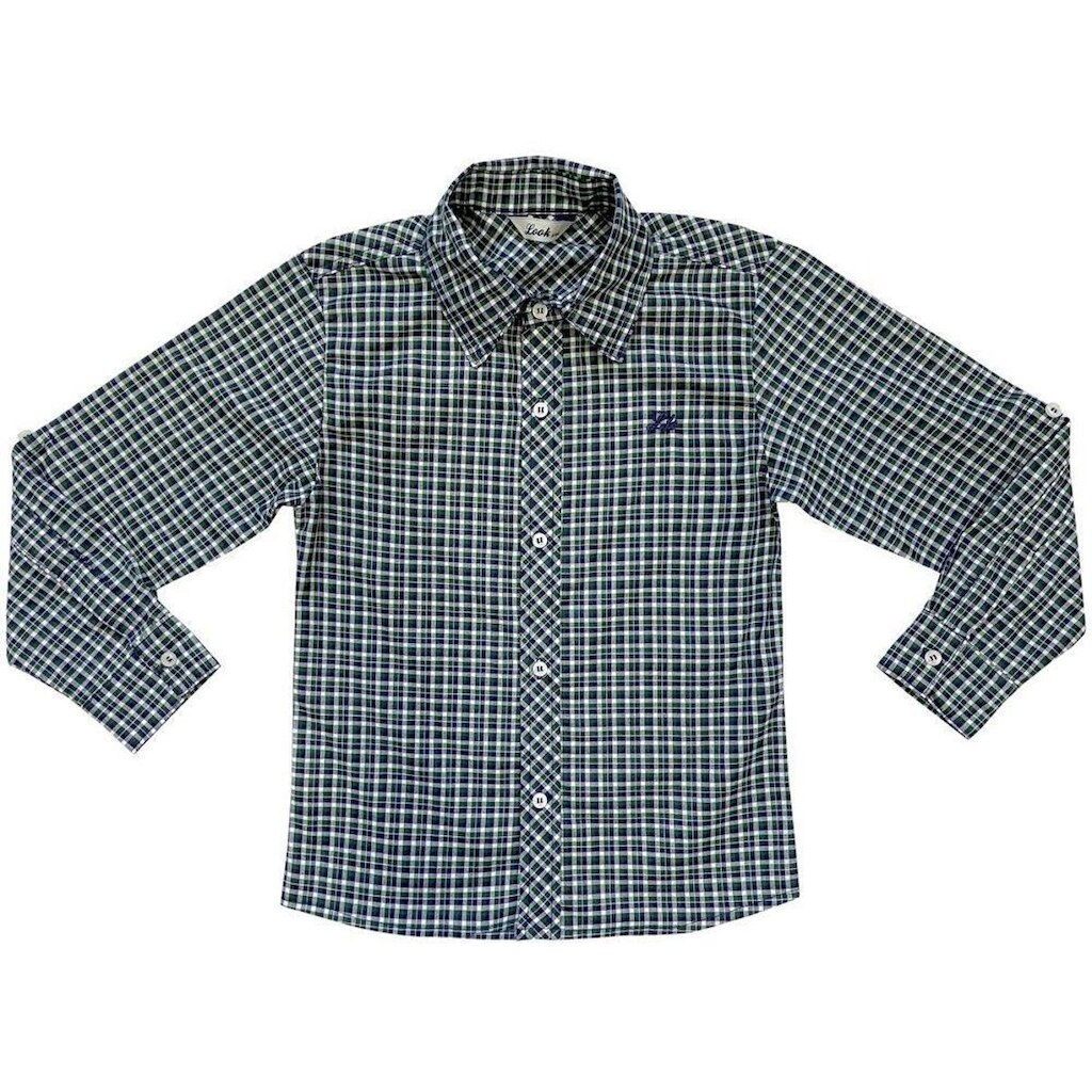 Camisa Juvenil Look Jeans Clássica Xadrez - MARINHO - 10