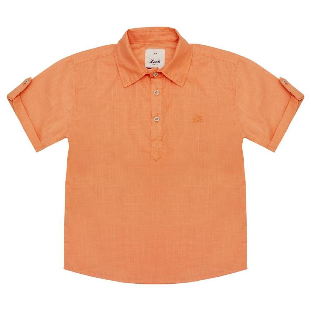 Camisa Juvenil Look Jeans Tricoline Collor - 8 - VERDE