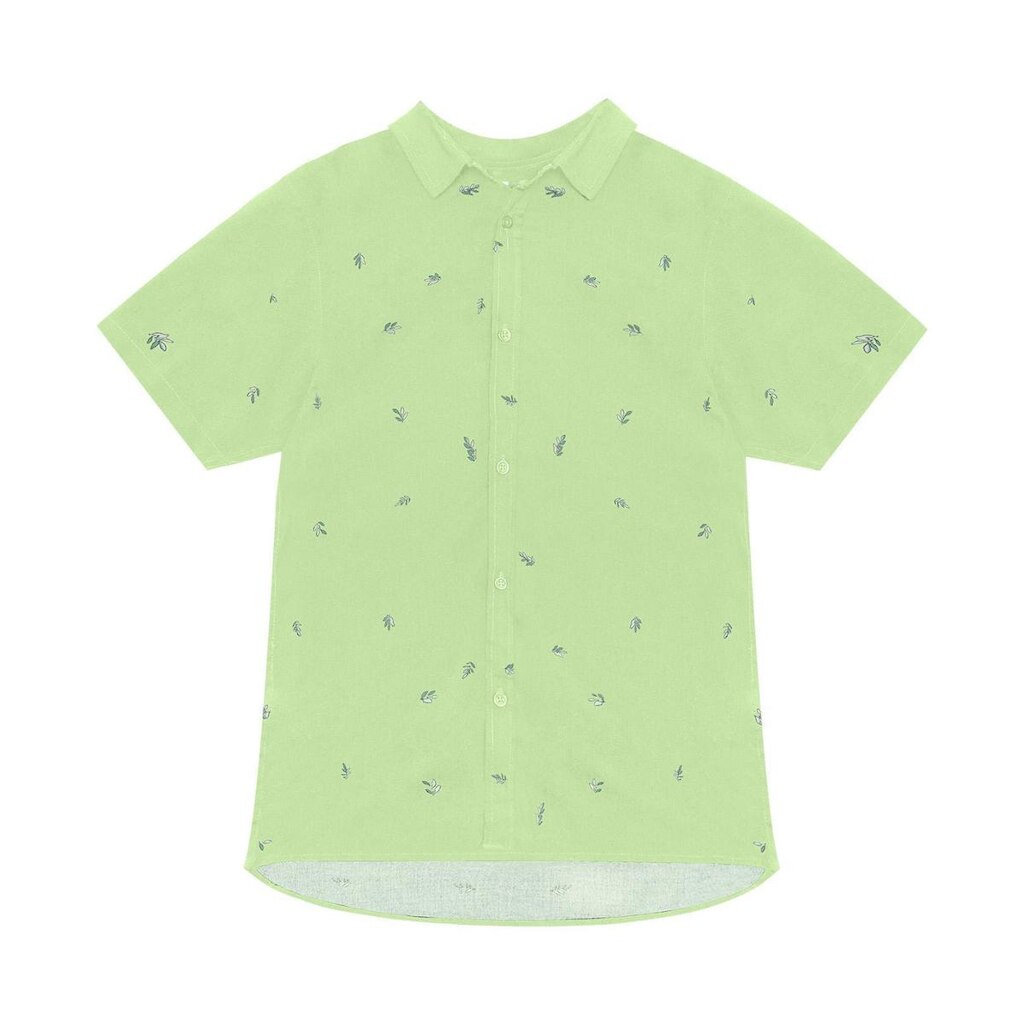 Camisa Juvenil Masculina Em Viscose Minty Verde