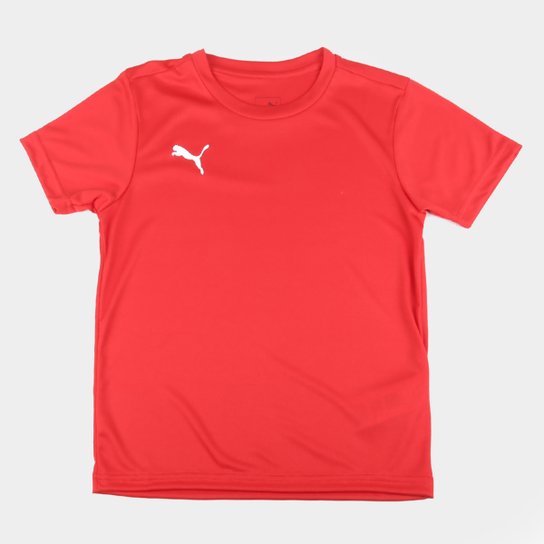 Camisa Juvenil Puma Liga Active - Vermelho+Branco Menor preço em Camisa Juvenil Puma Liga Active - Vermelho+Branco