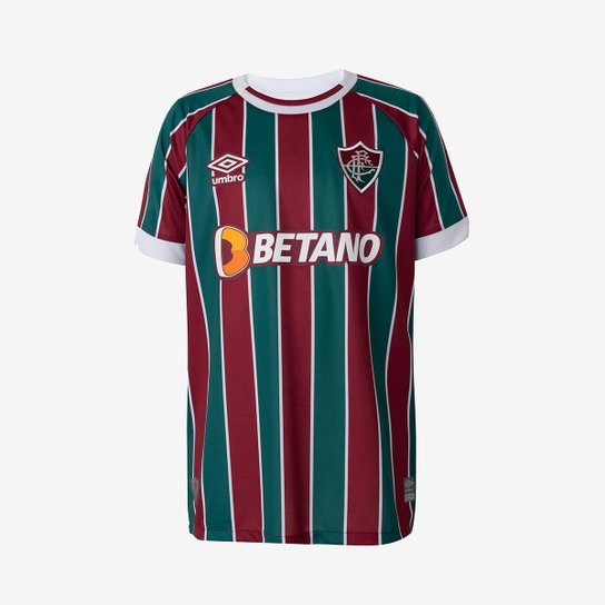 Camisa Juvenil Umbro Fluminense Oficial 1 2023 - Verde Menor preço em Camisa Juvenil Umbro Fluminense Oficial 1 2023 - Verde