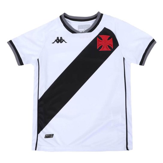 Camisa Juvenil Vasco 2021/2022 Away Branca Kappa Oficial S/N - Branco Menor preço em Camisa Juvenil Vasco 2021/2022 Away Branca Kappa Oficial S/N - Branco