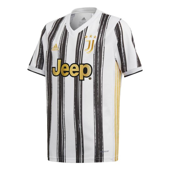 Camisa Juventus 1 Adidas - Branco+Preto Menor preço em Camisa Juventus 1 Adidas - Branco+Preto