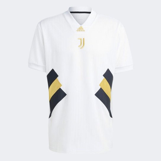 Camisa Juventus 23/24 Icon s/n° Adidas Masculina - Branco Menor preço em Camisa Juventus 23/24 Icon s/n° Adidas Masculina - Branco