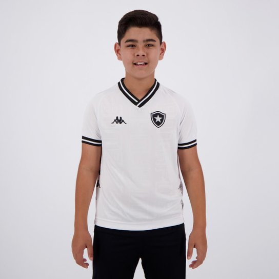 Camisa Kappa Botafogo III 2019 Infantil Branca - Branco Menor preço em Camisa Kappa Botafogo III 2019 Infantil Branca - Branco
