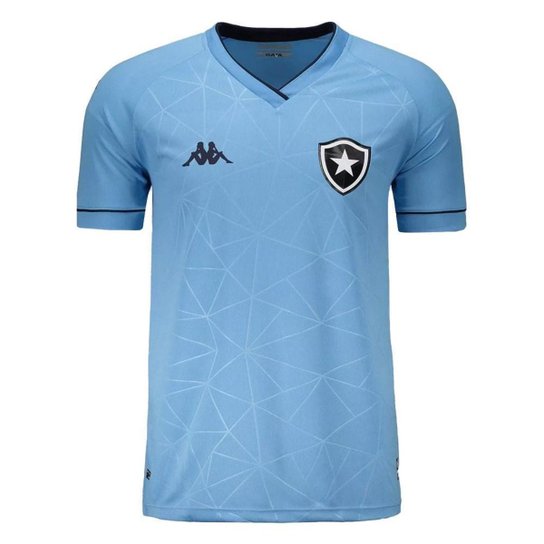 Camisa Kappa Botafogo Oficial IV 2021/22 Masculina - Azul Menor preço em Camisa Kappa Botafogo Oficial IV 2021/22 Masculina - Azul