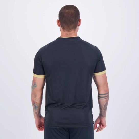 Camisa Kappa Braddy Preta e Dourada