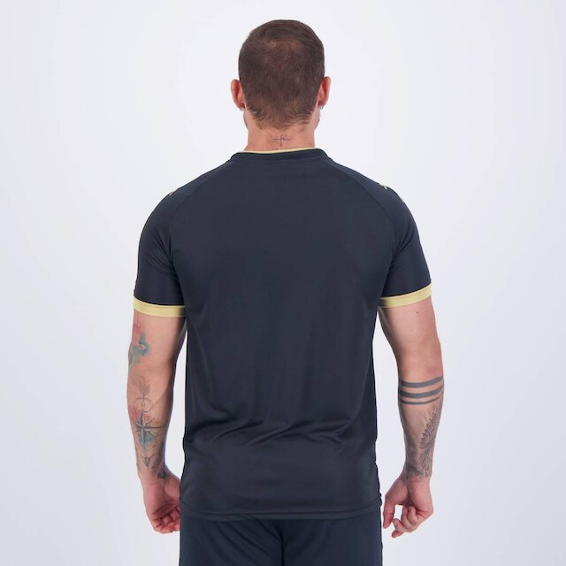 Camisa Kappa Braddy Preta e Dourada