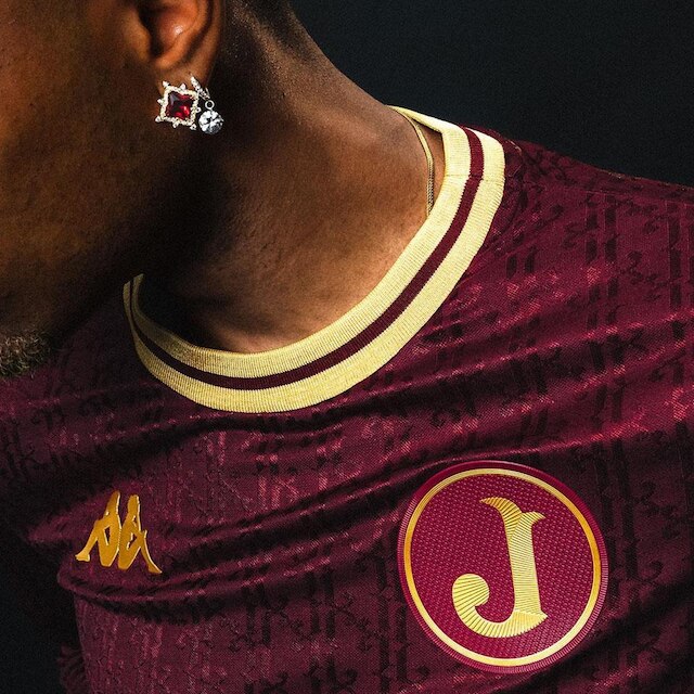 Camisa Kappa Juventus da Mooca I 2024 Centenário Grená Manga Longa