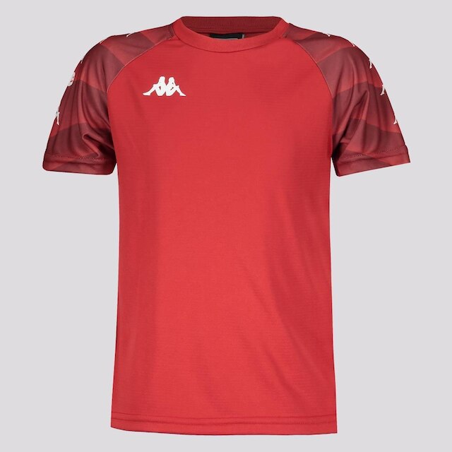 Camisa Kappa Raglany Juvenil Vermelha