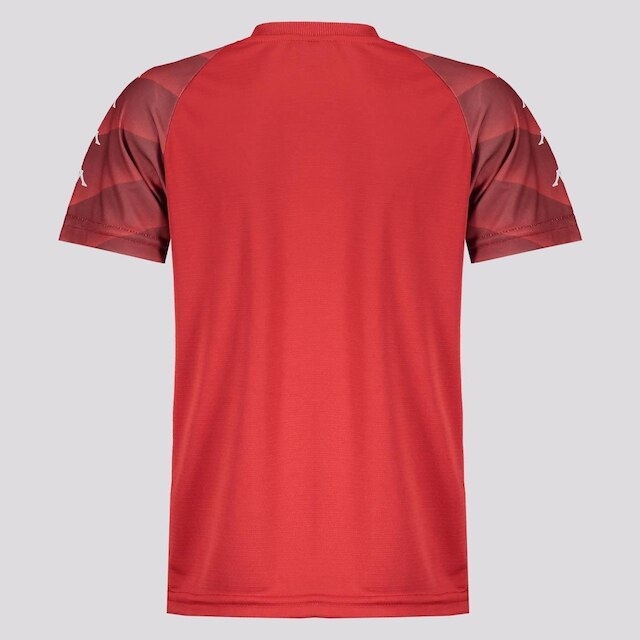 Camisa Kappa Raglany Juvenil Vermelha