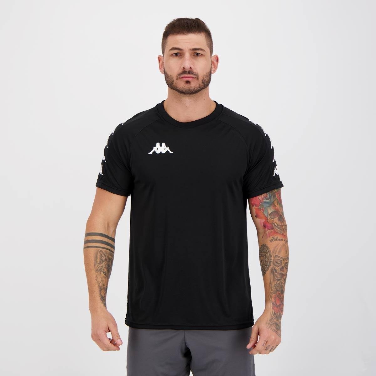 Camisa Kappa Sport Preta Menor preço em Camisa Kappa Sport Preta