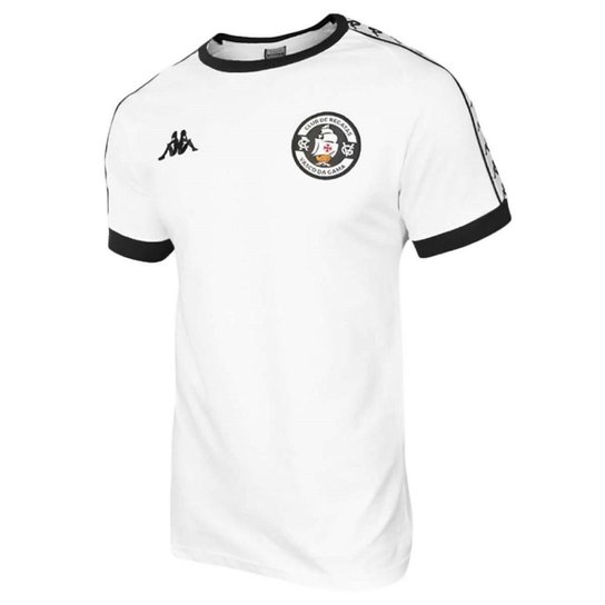 Camisa Kappa Vasco Concentração 2021 Masculina - Branco Menor preço em Camisa Kappa Vasco Concentração 2021 Masculina - Branco