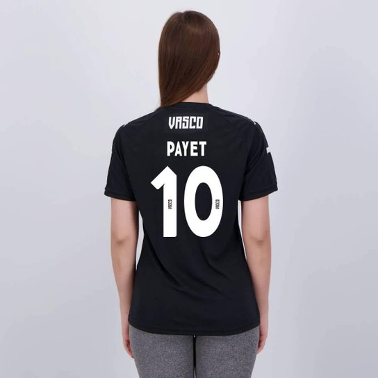 Camisa Kappa Vasco Details Supporter Preta Feminina 10 Payet