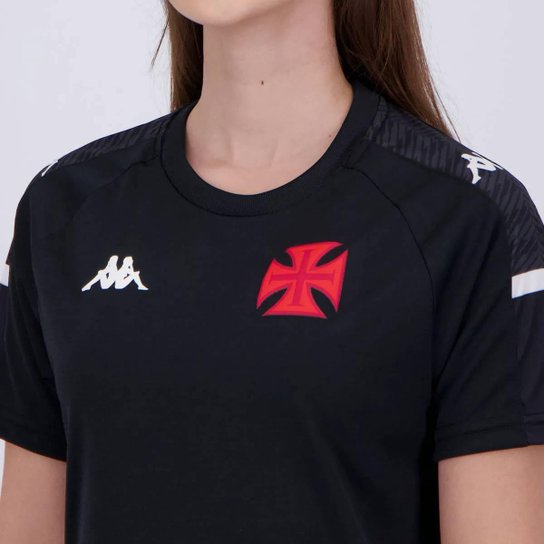 Camisa Kappa Vasco Details Supporter Preta Feminina 10 Payet