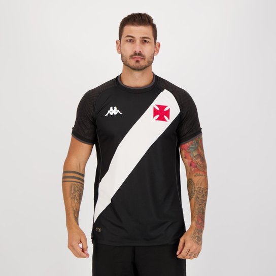 Camisa Kappa Vasco I 2021 - Preto Menor preço em Camisa Kappa Vasco I 2021 - Preto