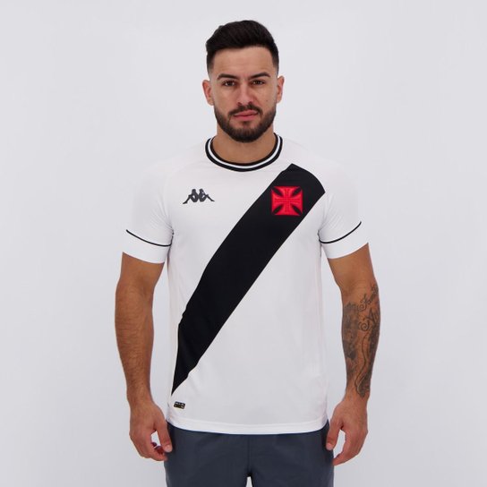 Camisa Kappa Vasco II 2020 - Branco Menor preço em Camisa Kappa Vasco II 2020 - Branco