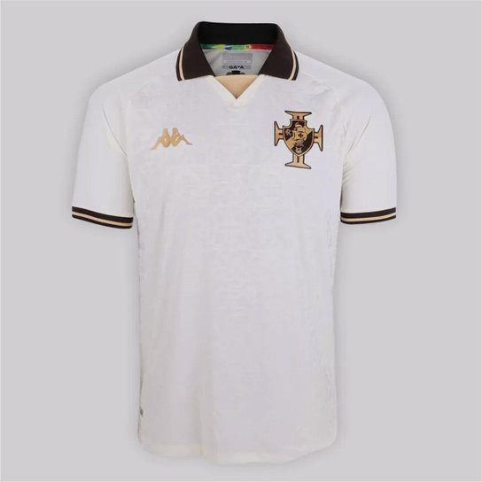 Camisa Kappa Vasco III 2022 Juvenil - Branco Menor preço em Camisa Kappa Vasco III 2022 Juvenil - Branco