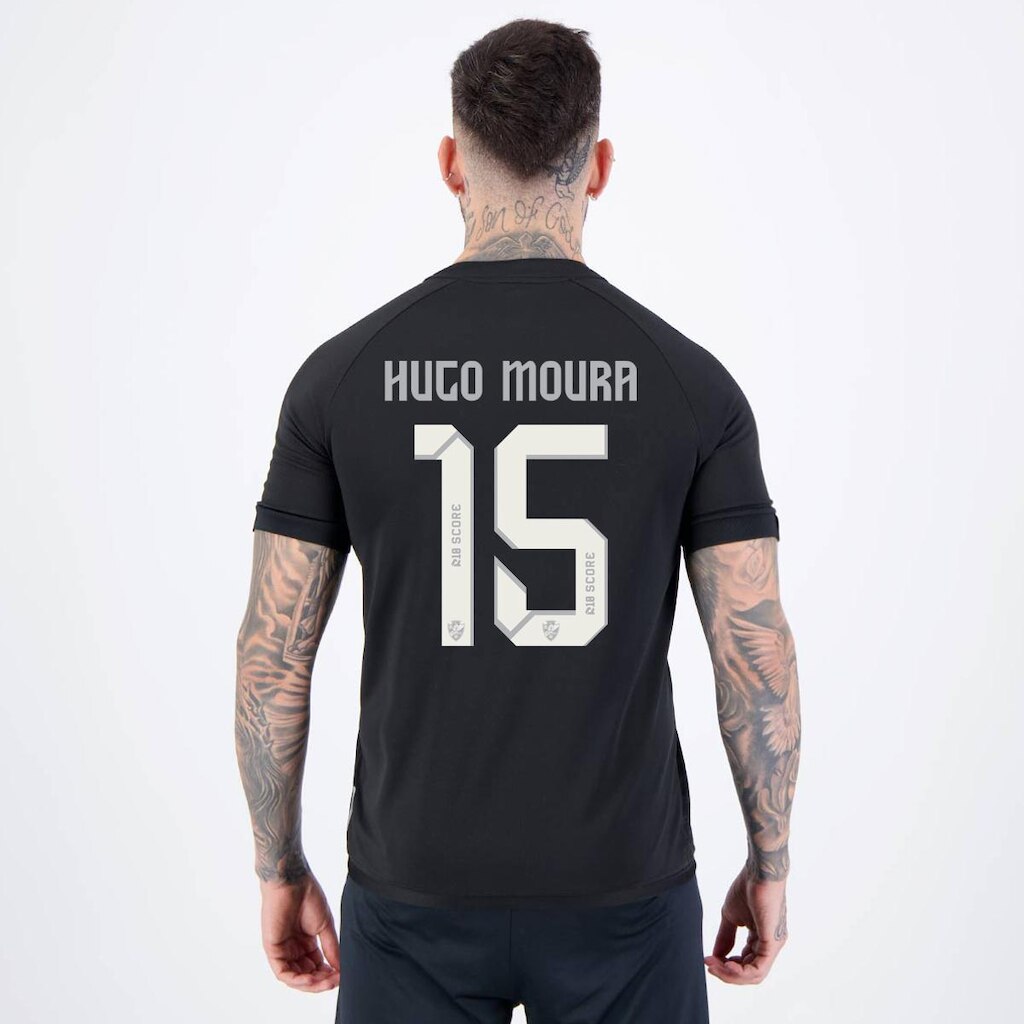 Camisa Kappa Vasco III 2024 15 Hugo Moura Preta