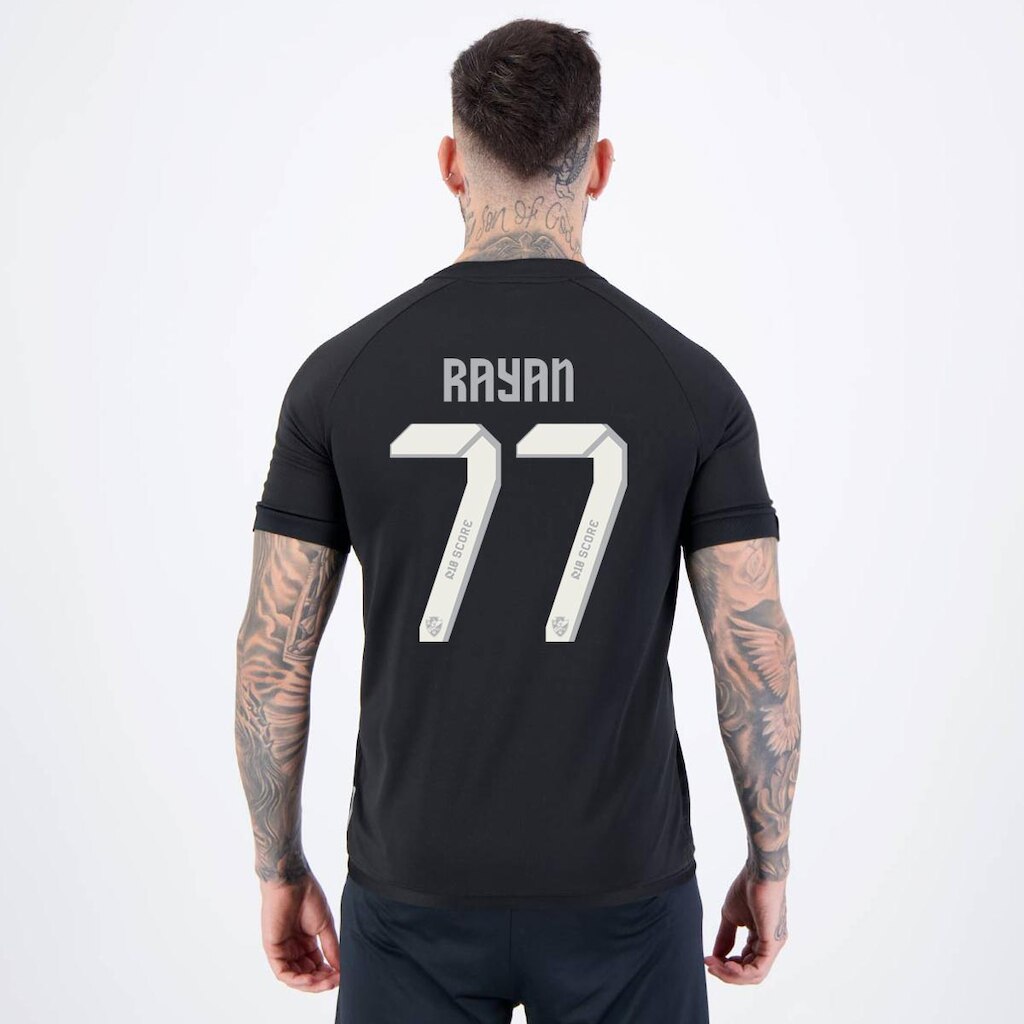 Camisa Kappa Vasco III 2024 77 Rayan Preta