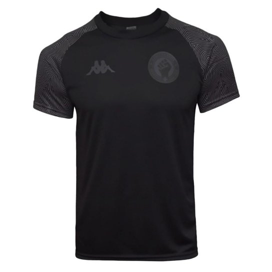 Camisa Kappa Vasco Respeito e Igualdade Infantil - Preto Menor preço em Camisa Kappa Vasco Respeito e Igualdade Infantil - Preto