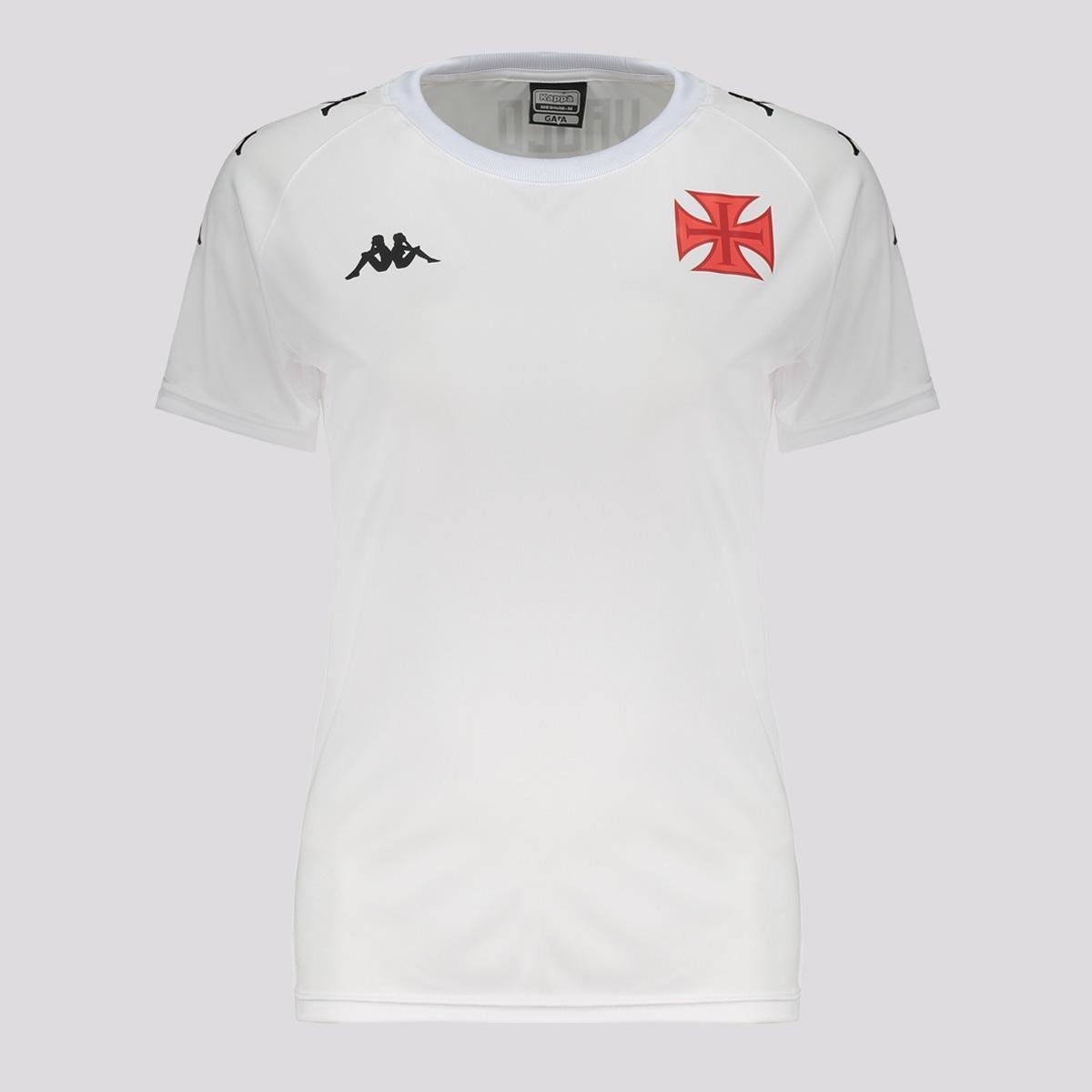 Camisa Kappa Vasco Supporter Element Feminina Branca Menor preço em Camisa Kappa Vasco Supporter Element Feminina Branca