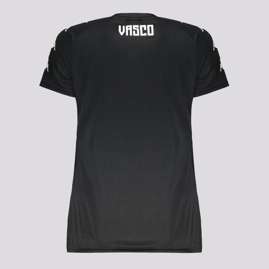 Camisa Kappa Vasco Supporter Element Feminina Preta