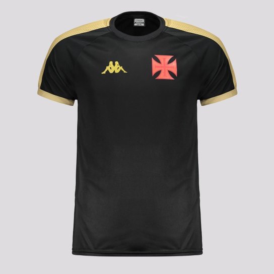 Camisa Kappa Vasco Supporter Gold CRVG Preta