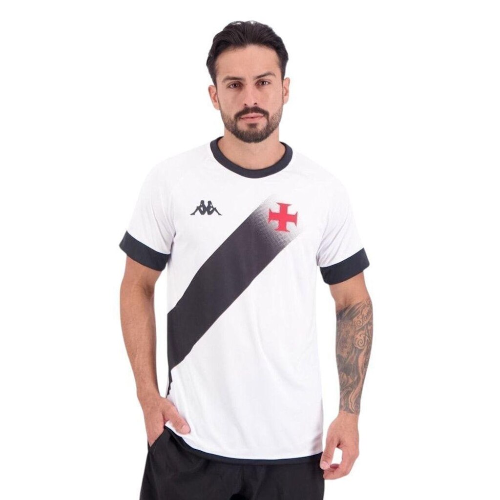 Camisa Kappa Vasco Supporter Graphik Masculina - Branco 3G