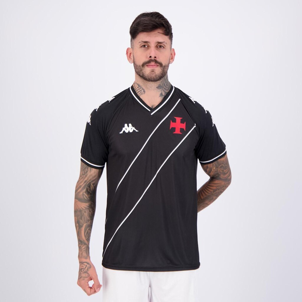 Camisa Kappa Vasco Supporter Tradition Masculina