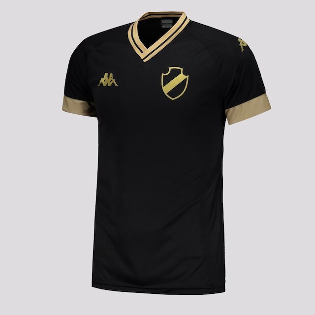 Camisa Kappa Vasco Supporter UP Preta e Dourada