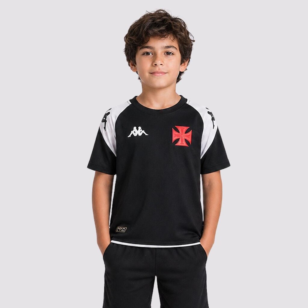 Camisa Kappa Vasco Treino Comissão 2024 Infantil