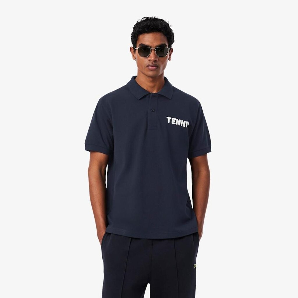 Camisa Lacoste  Masculino Petit Piquet Clássica Estampa