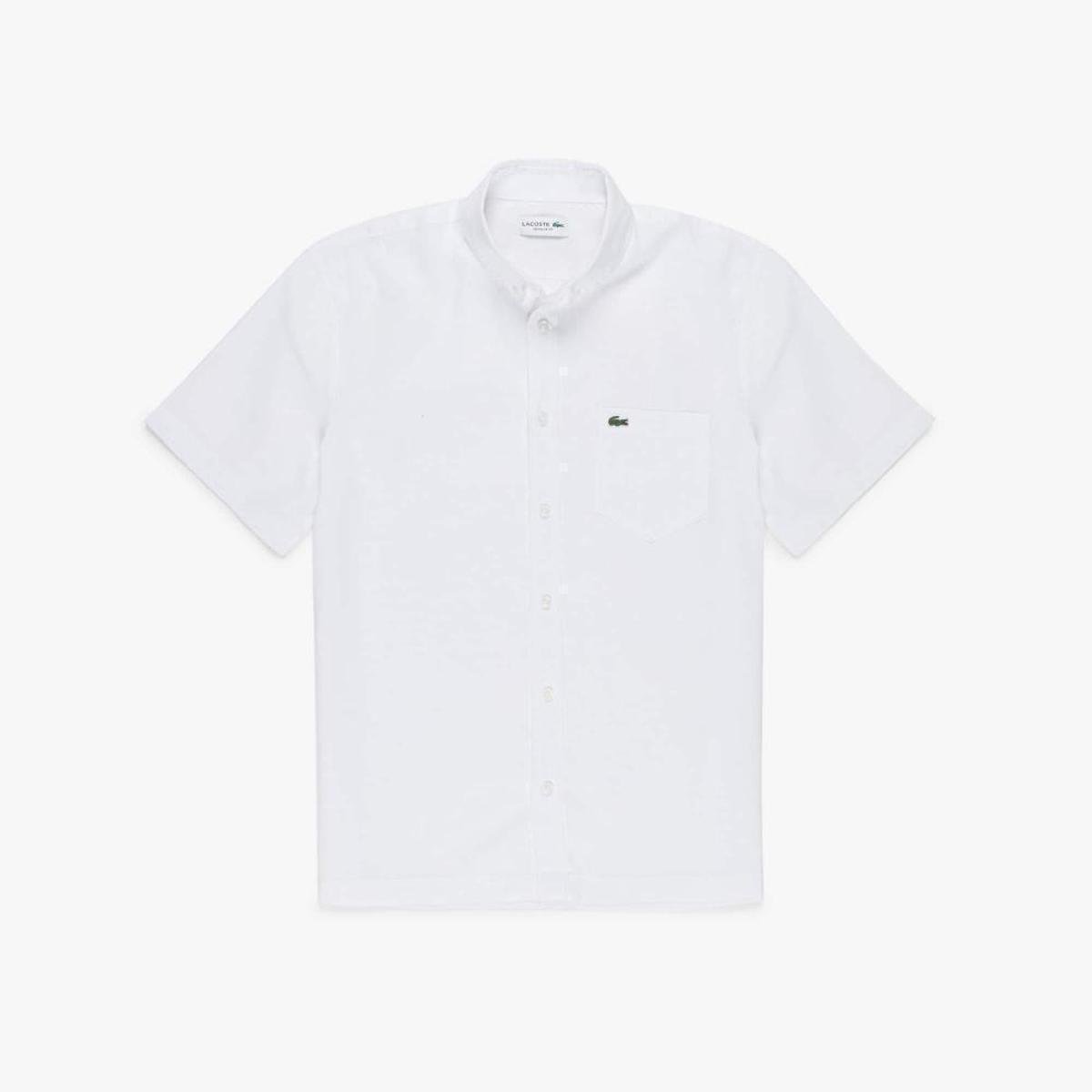 Camisa Lacoste Regular Fit de Manga Curta em Linho Masculina é boa?