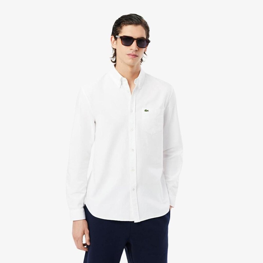 Camisa Lacoste Regular Fit em Oxford Masculina