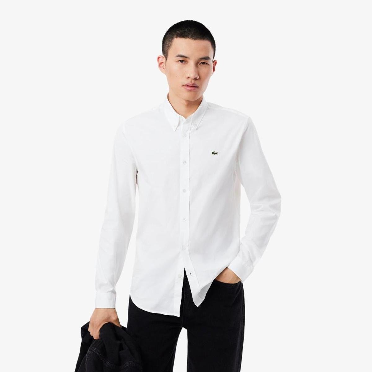 Camisa Lacoste Slim Fit em Algodão Masculina Menor preço em Camisa Lacoste Slim Fit em Algodão Masculina