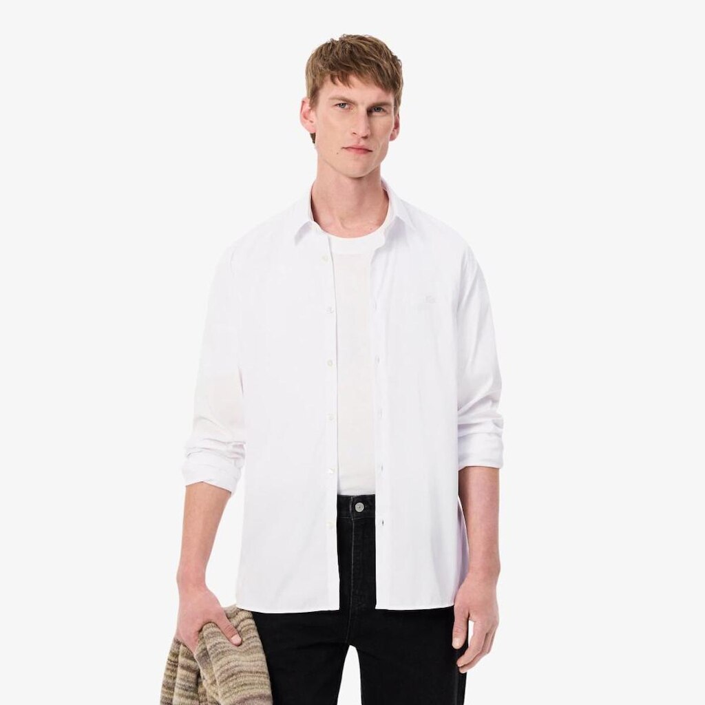 Camisa Lacoste Slim Fit em Popeline Stretch Masculina