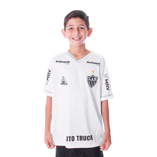 Camisa Le Coq Sportif Atlético Mineiro II 2021 Juvenil - Branco+Preto Menor preço em Camisa Le Coq Sportif Atlético Mineiro II 2021 Juvenil - Branco+Preto