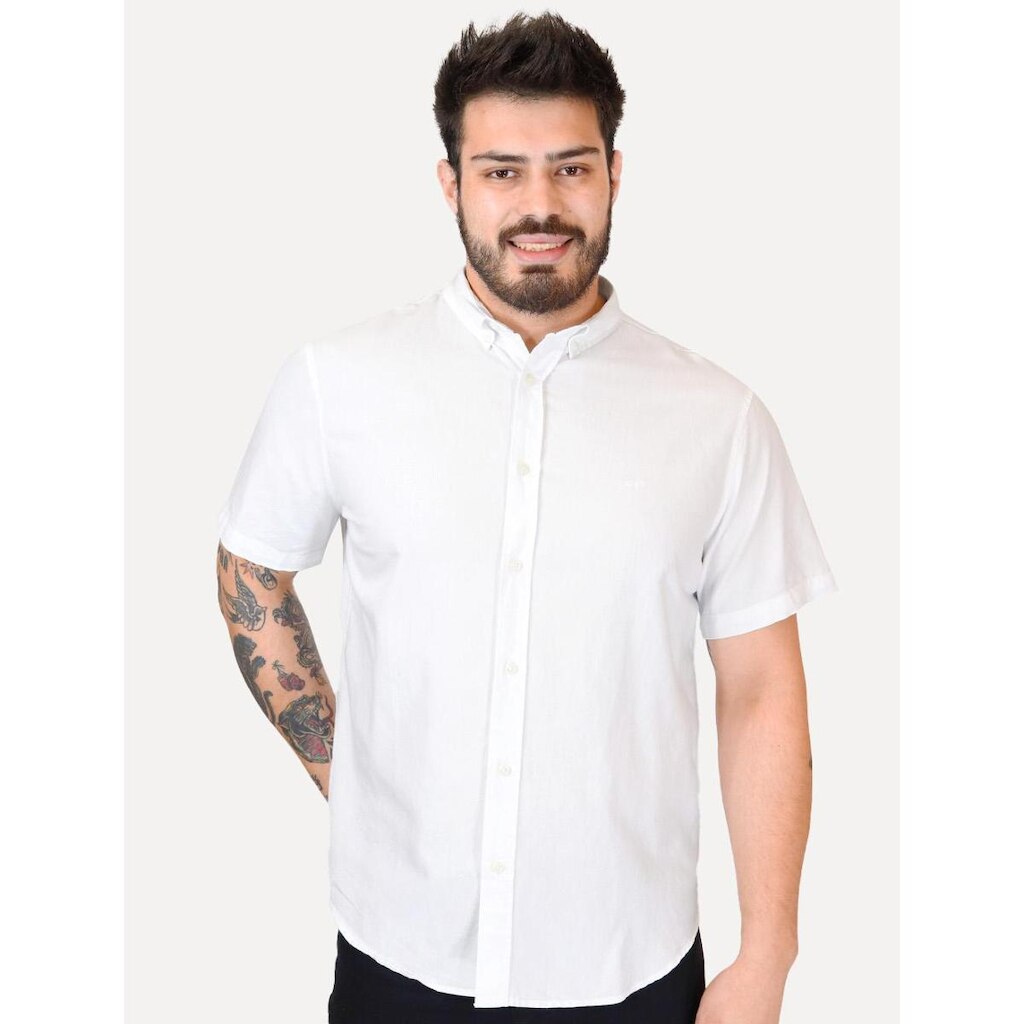 Camisa Levis Masculina Relaxed Oxford Authentic Button Down Branca