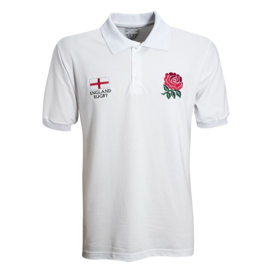 Camisa Liga Retrô Inglaterra Rugby - Branco Menor preço em Camisa Liga Retrô Inglaterra Rugby - Branco