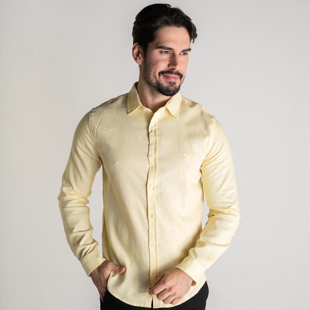 Camisa Linho Acostamento Masculina